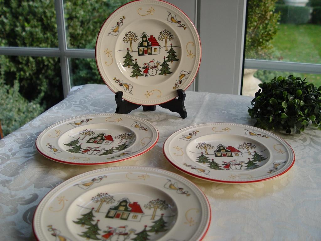 Windsor christmas gebaksbordjes kerst, Ophalen of Verzenden, Zo goed als nieuw, Bord(en), Wedgwood