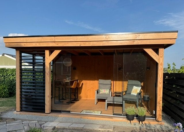 Douglas Overkapping Bouwpakket | 3x3 t/m 6x3 | Vanaf € 1.415, Ophalen of Verzenden, Nieuw, Veranda