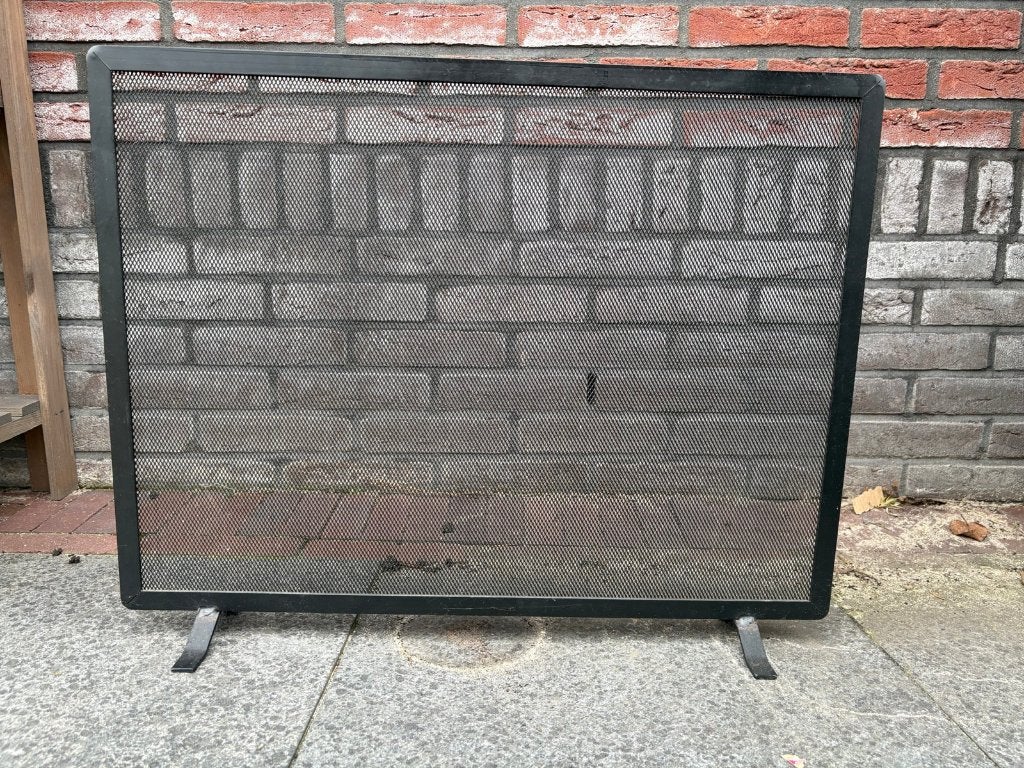 Spatscherm open haard, Huis en Inrichting, Ophalen, Gebruikt, Inbouwhaard, Houthaard