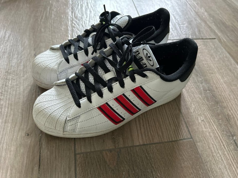 Adidas sneakers heren, leer, maat 43 1/3, goede staat, Ophalen of Verzenden, Gedragen, Sneakers of Gympen