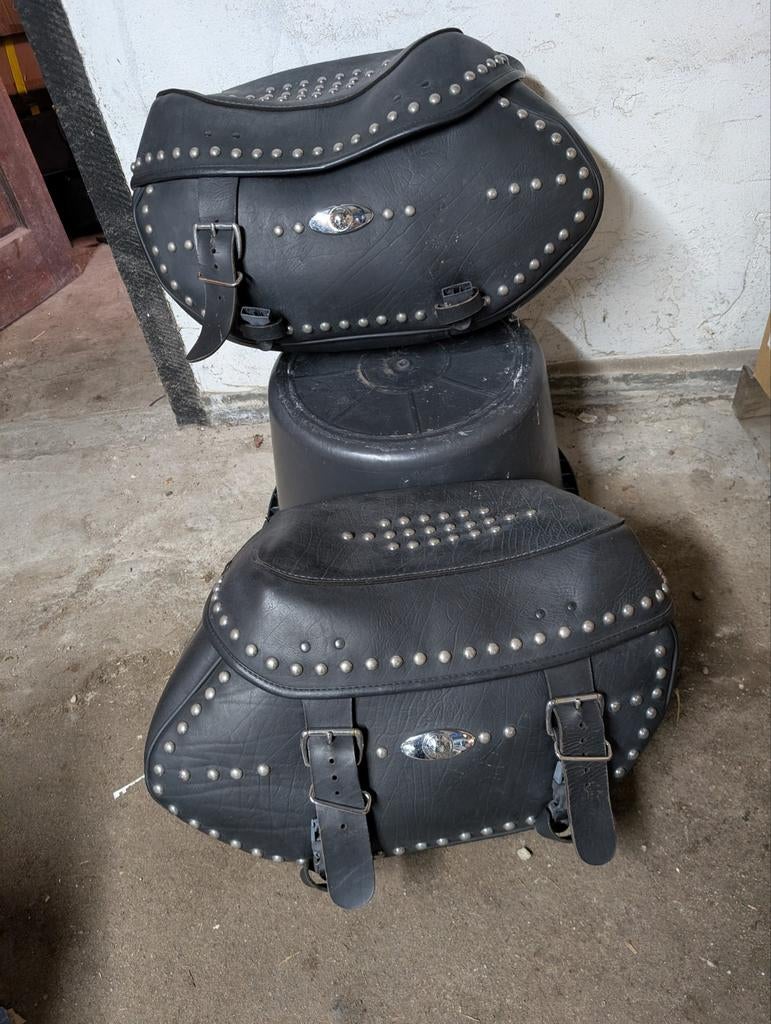Harley Davidson zadeltassen, Motoren, Accessoires | Koffers en Tassen, Ophalen, Gebruikt