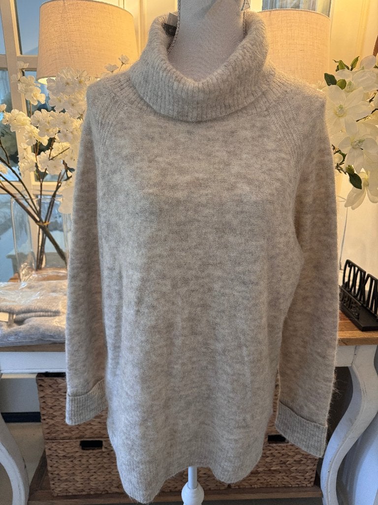Nieuwe Beige gemêleerde trui Opus 36-40, oversized,, Ophalen of Verzenden, Nieuw, Maat 38/40 (M), Zwart