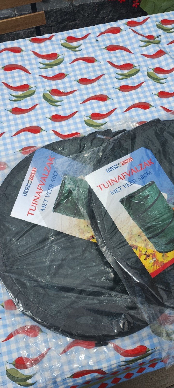 Nieuwe uitklapbare ronde tuinafvalzakken (2 stuks), Ophalen, Nieuw