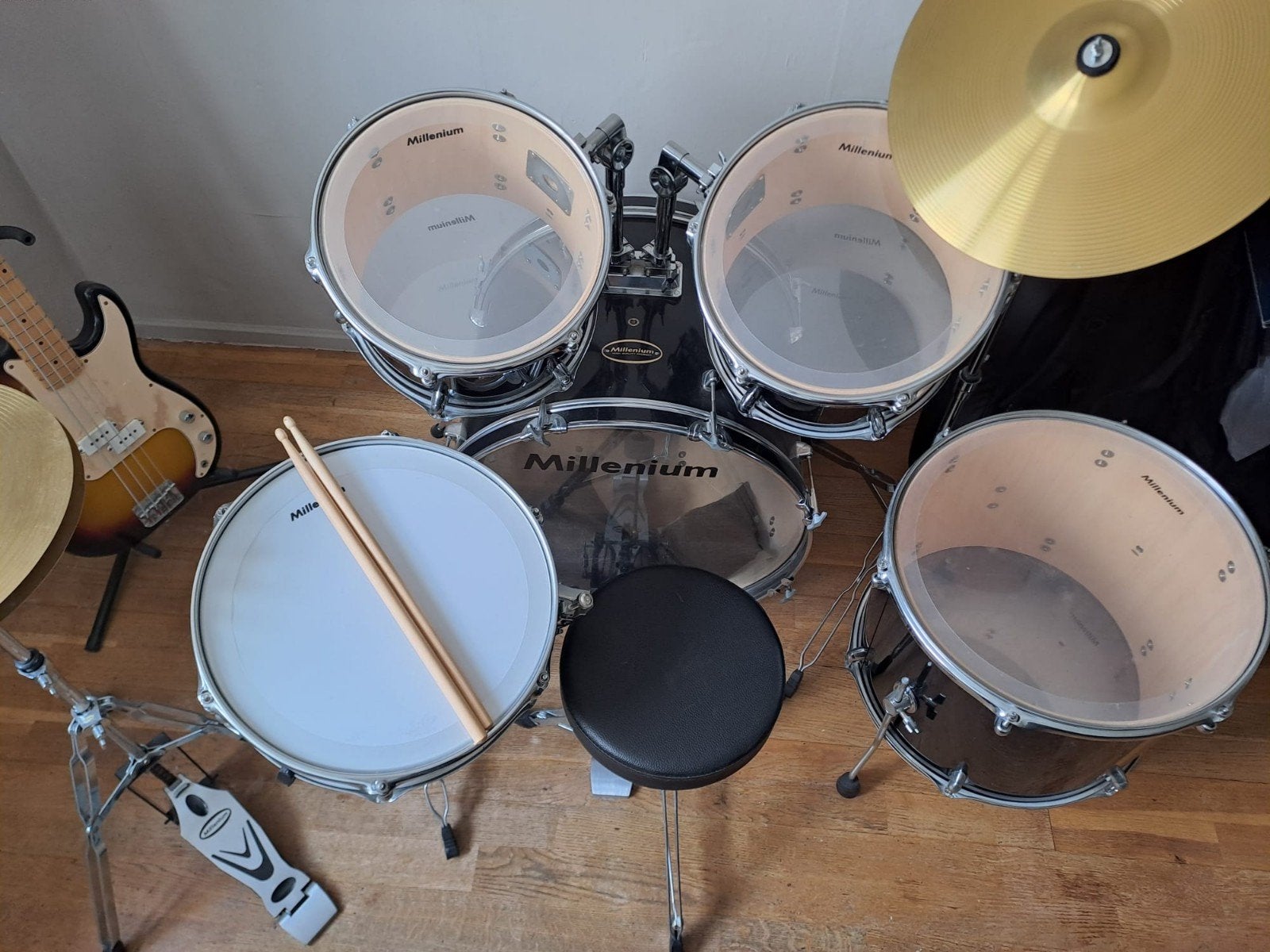 Millenium MX222BX Complete 5-delige Drumstel Zwart, Ophalen, Zo goed als nieuw, Overige merken