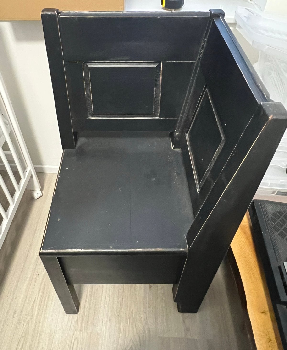 retro stoel/massief houten kinderstoel/ design stoel/kruk, Huis en Inrichting, Ophalen, Zo goed als nieuw, Bruin, Eén