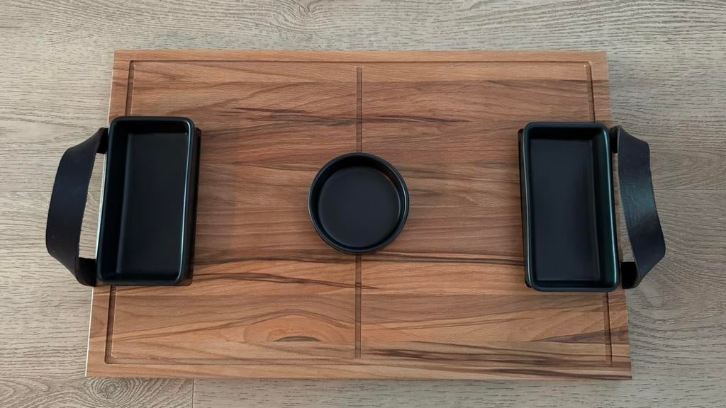 Grote houten borrelplank voetbal, Ophalen of Verzenden, Zo goed als nieuw, Rechthoekig, Hout