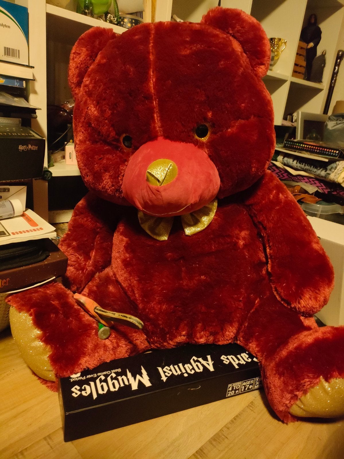Grote rode teddybeer - knuffelbeer, Ophalen, Gebruikt, Beer, Rood