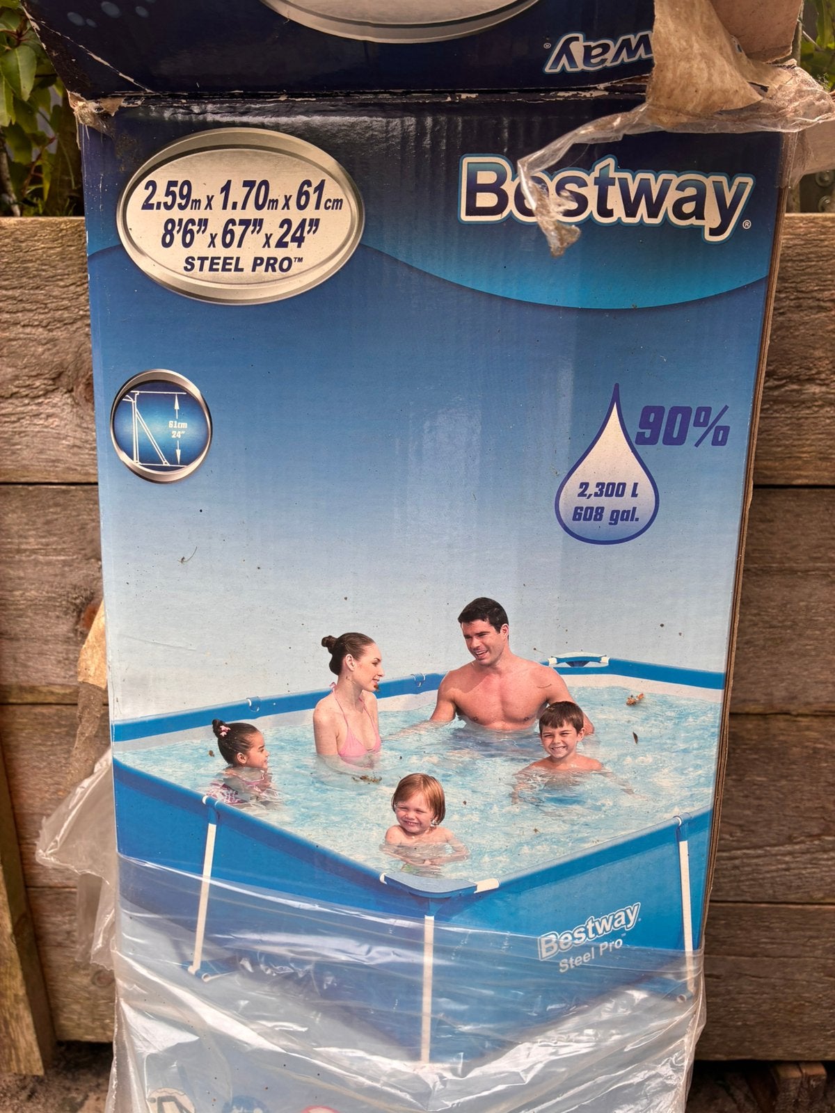 Zwembad Bestway met pomp 260 x 170 x 60, Tuin en Terras, Zwembaden, Ophalen, Gebruikt, Minder dan 80 cm, Minder dan 200 cm
