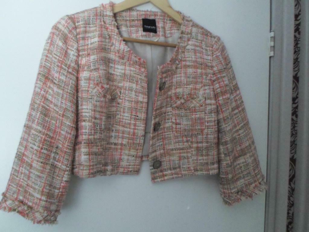 TAIFUN tweed jasje in pefecte staat m 38 roze, Maat 38/40 (M), Ophalen of Verzenden, Zo goed als nieuw, Taifun
