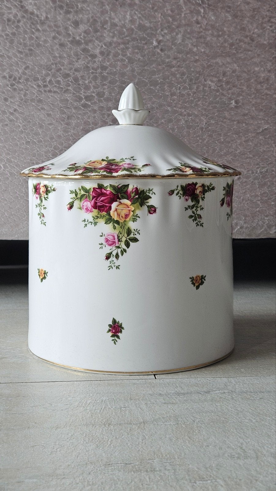 Voorraadpot Royal Albert Old Country Roses koekjespot, Ophalen