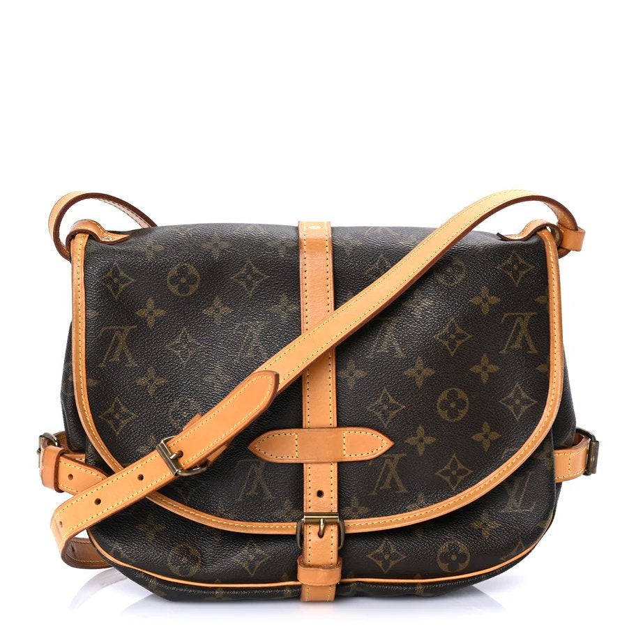Louis Vuitton Saumur 30 Monogram, Ophalen, Zo goed als nieuw, Bruin, Handtas
