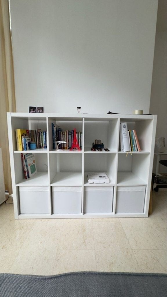 Kallax 12 vaks open kast vakkenkast 4x3 wit Ikea, Ophalen, 100 tot 150 cm, 5 laden of meer, 100 tot 150 cm