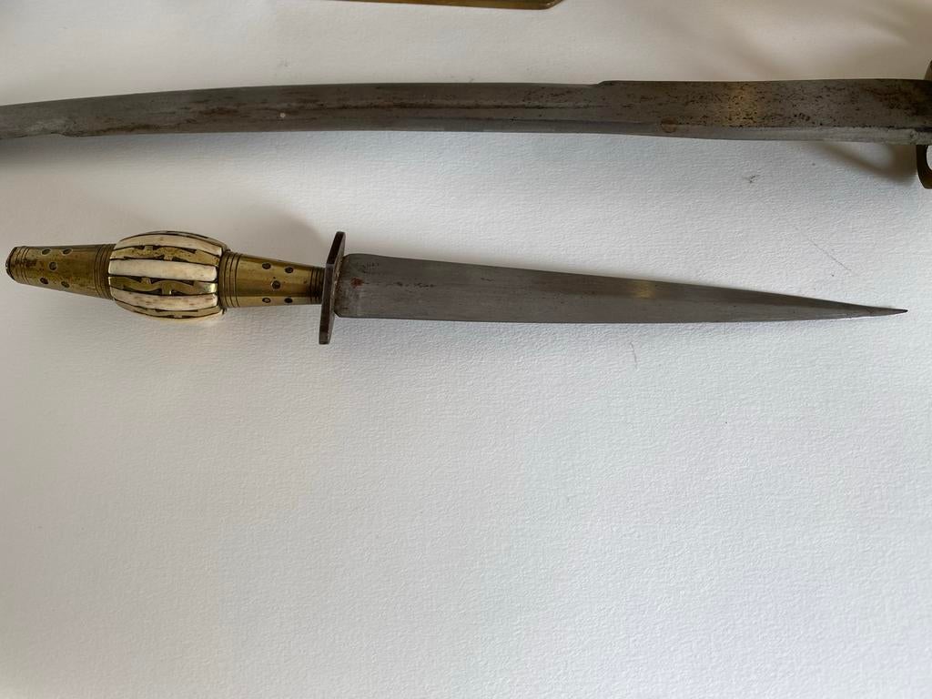 Antieke koperen dolk, Ophalen of Verzenden, Koper