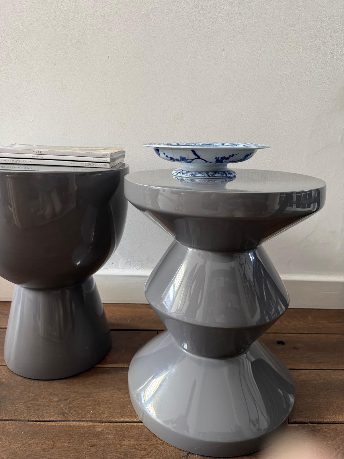 Pols Potten kruk grijs, Minder dan 55 cm, Rond, Zo goed als nieuw, Ophalen