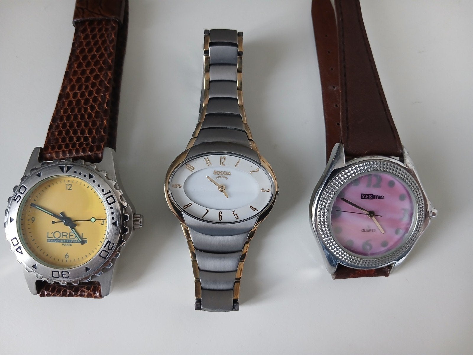3 x Dames quartz horloge  35 mm, Ophalen, Zo goed als nieuw