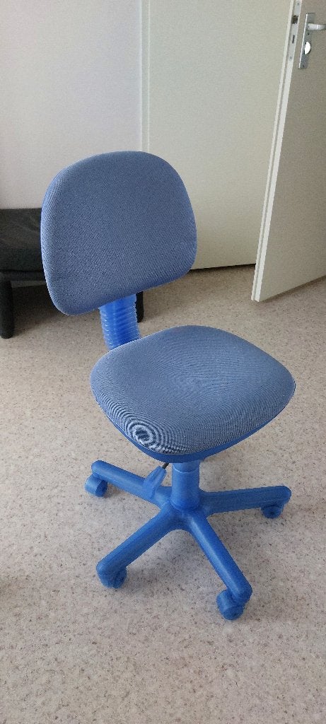 Bureaustoel Blauw verstelbaar, Ophalen, Gebruikt, Blauw, Bureaustoel