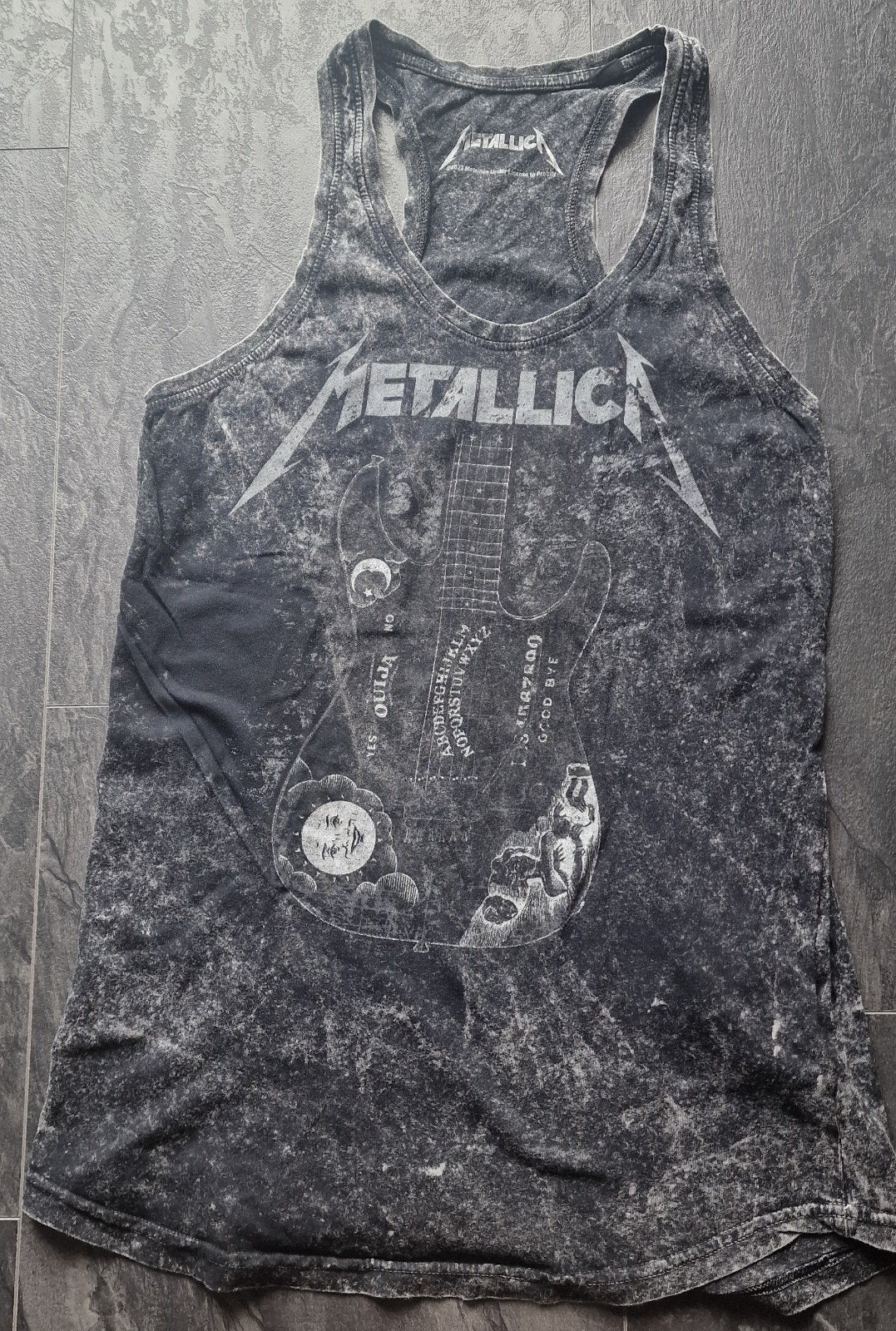 Metallica mouwloze top met gitaarprint - Maat L, Maat 42/44 (L), Ophalen of Verzenden, Zo goed als nieuw, Zonder mouw
