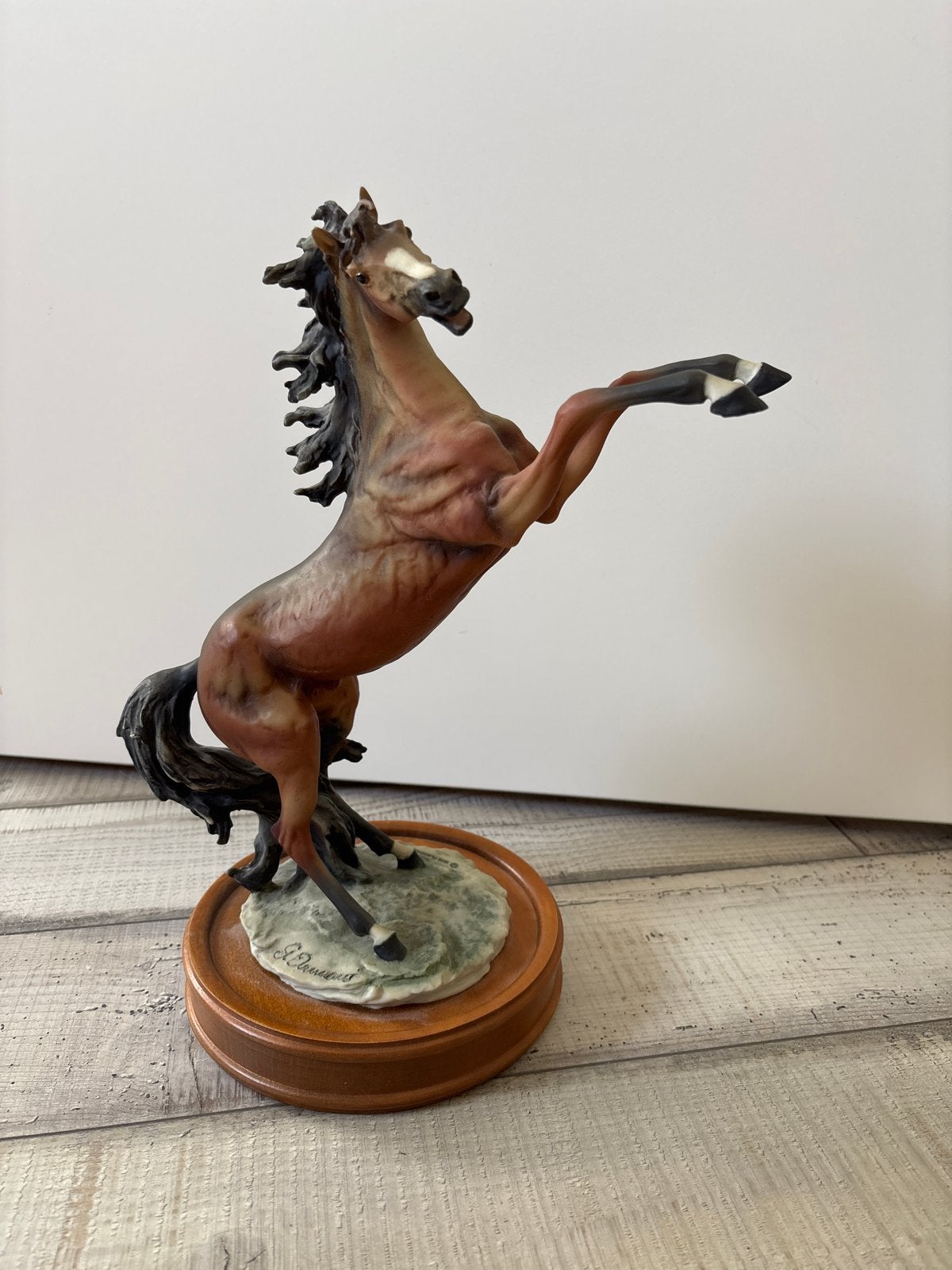 Prachtig Vintage Giuseppe Armani Sculptuur- Steigerend paard, Ophalen, Gebruikt, Dier