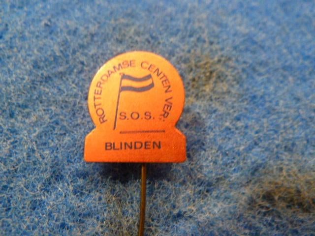 Speldje Rotterdamse Centen Ver. S.O.S. Blinden, Ophalen of Verzenden, Zo goed als nieuw, Overige onderwerpen