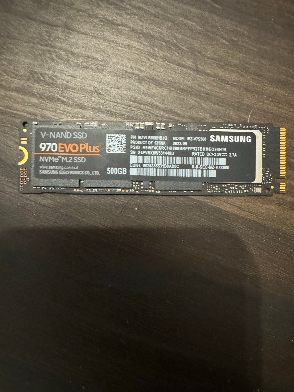 Samsung 970 EVO Plus NVMe M.2 SSD 500GB, Computers en Software, Intern, Ophalen of Verzenden, Zo goed als nieuw, Desktop