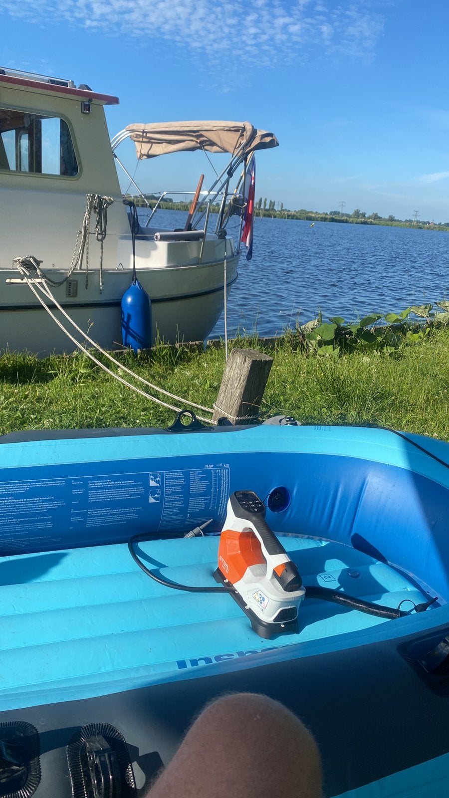 Rubberbootje, Ophalen, Zo goed als nieuw
