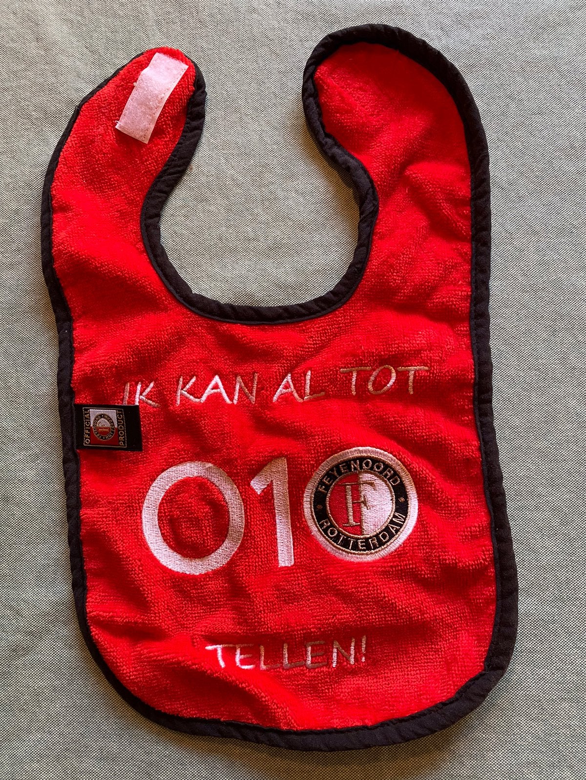 Feyenoord slabbetje - Ik kan al tot 10 tellen, Ophalen of Verzenden, Nieuw, Slab