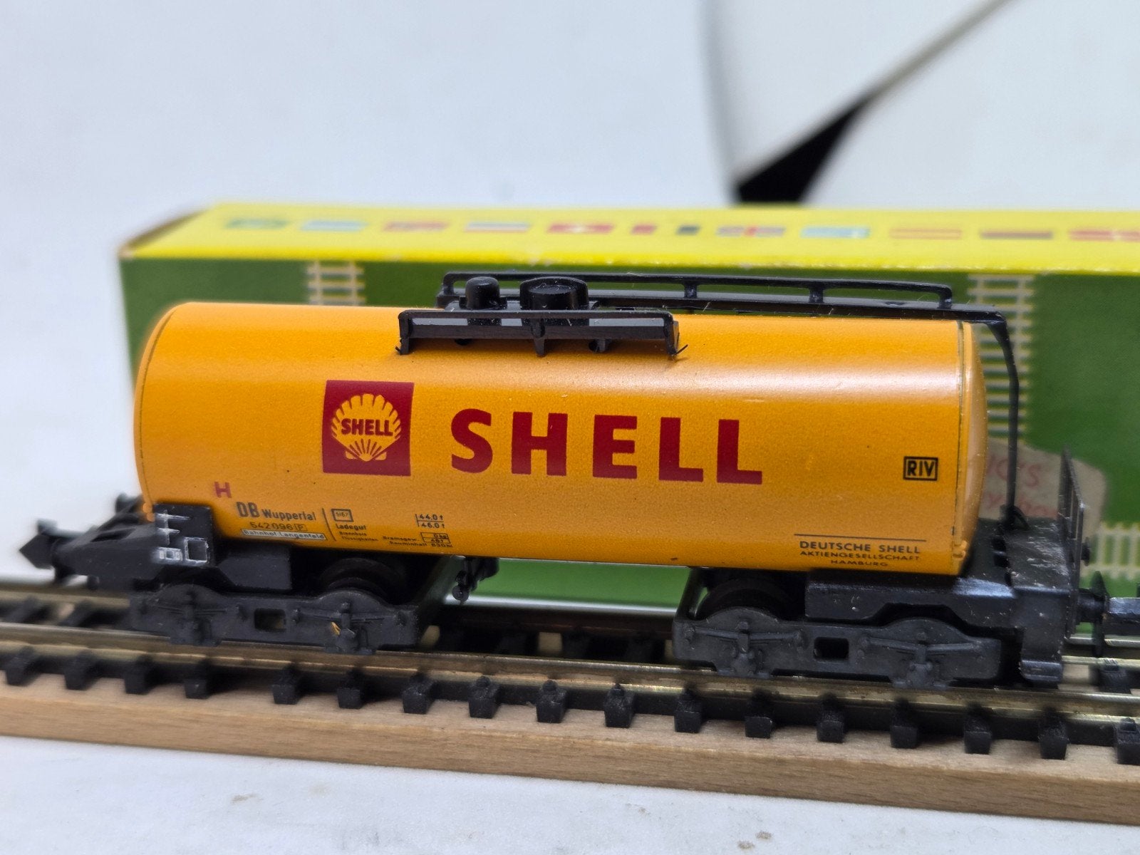 Minitrix 3262 Shell tankwagon met OVP, perfecte staat, Hobby en Vrije tijd, Modeltreinen | N-Spoor, Nieuw, Wagon, Gelijkstroom of Wisselstroom