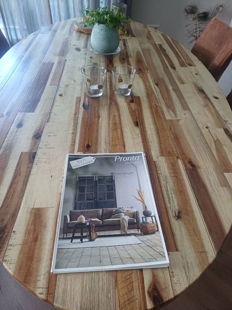 Eettavel ovaal te koop, Ophalen, 150 tot 200 cm, 200 cm of meer, Zo goed als nieuw