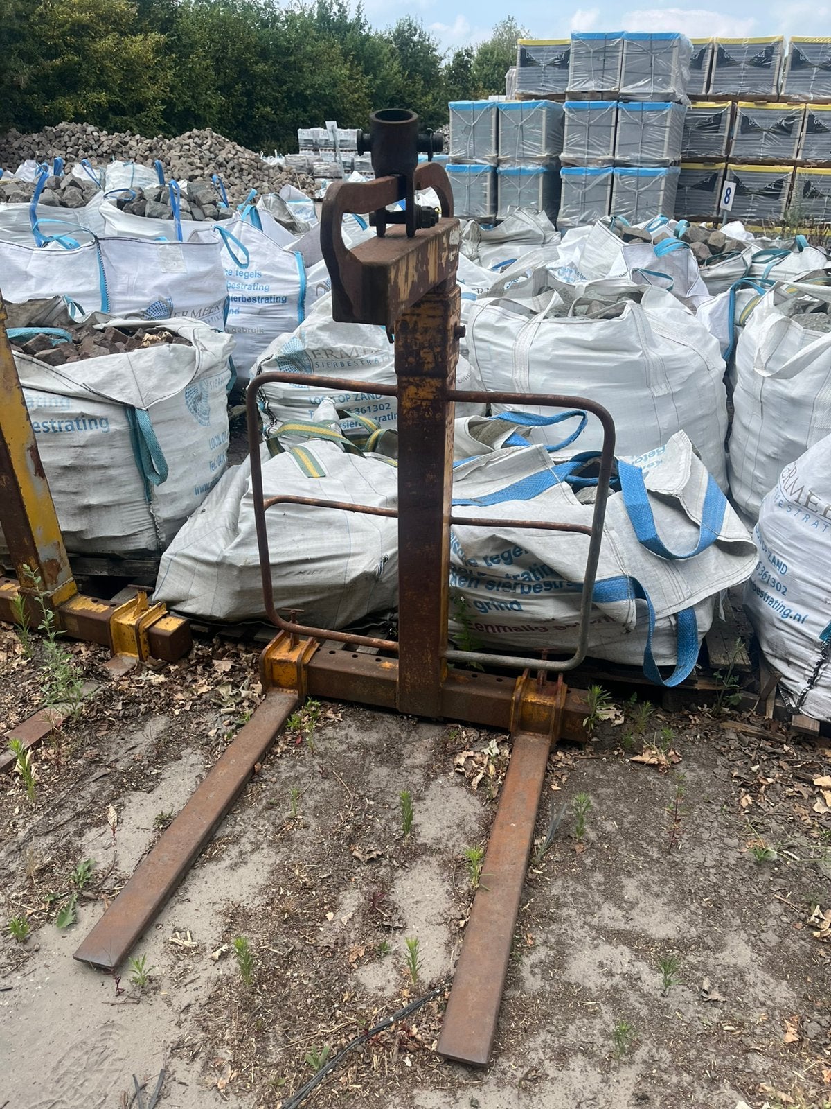 pallet haak  auto laat kraan opname kop, Ophalen, Zo goed als nieuw