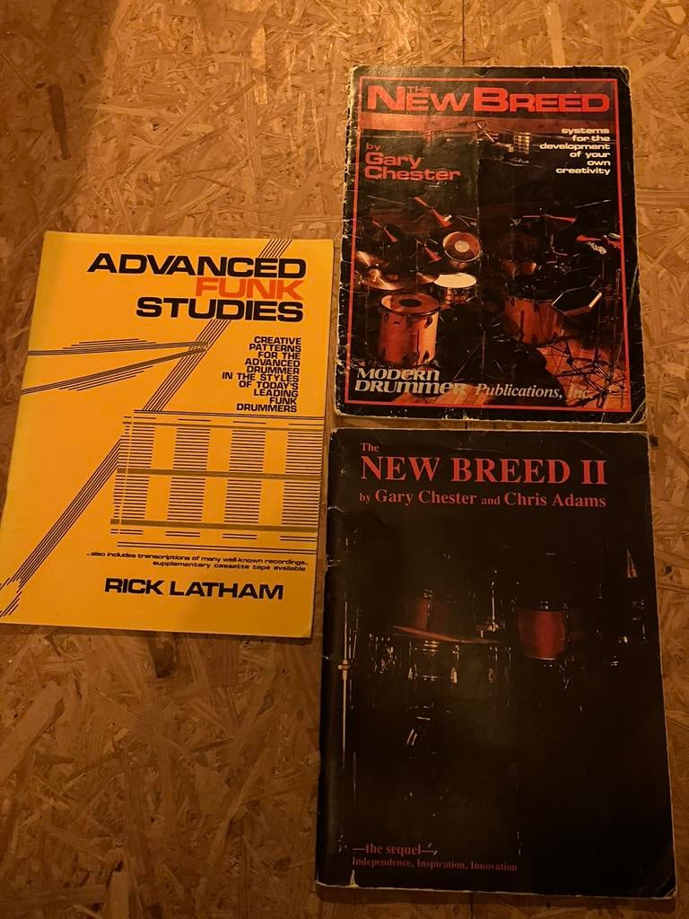 Drumstel boeken funk studies en new breed, Overige genres, Drums of Percussie, Les of Cursus, Nieuw