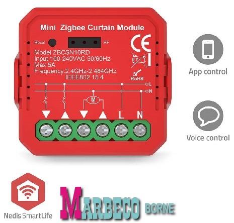 SmartLife Zigbee Module, Smart Jaloezie en Rolluik module, Nedis SmartLife, Overige kleuren, Minder dan 100 cm, Nieuw