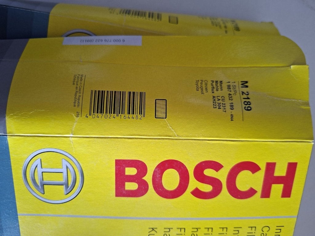 2 Bosch interieurfilters Aygo 106 C1, Ophalen of Verzenden, Nieuw, Citroën