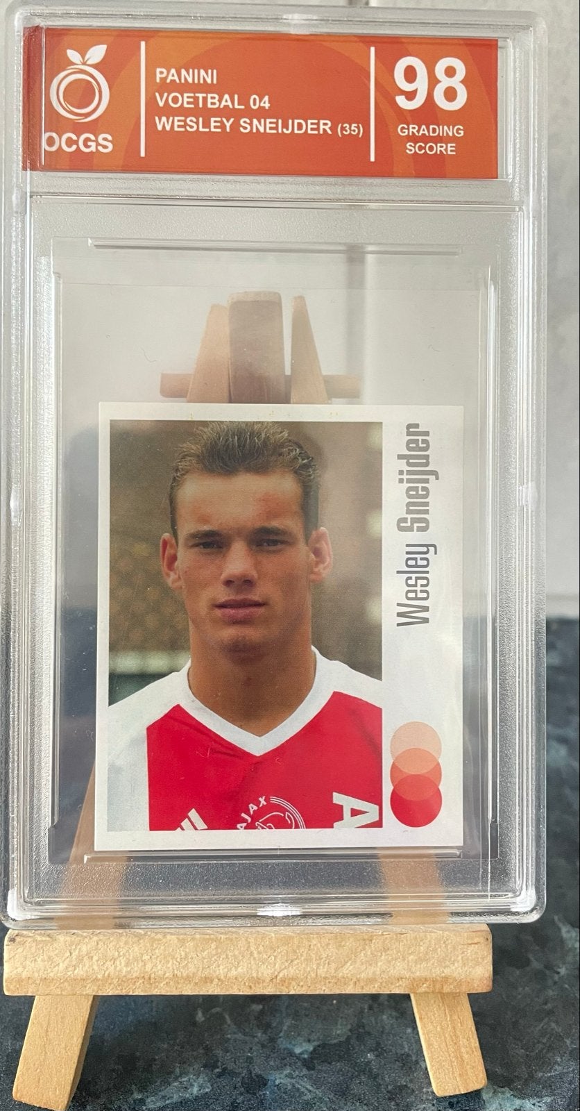 Panini Voetbal 04 rookie Wesley Sneijder (35) OCGS 98, Ophalen of Verzenden, Zo goed als nieuw, Ajax, Spelerskaart