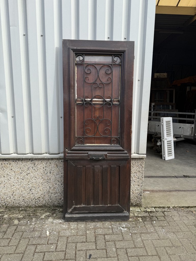 Prachtige eiken antieke Art Deco voordeur 87 x 225, La belle porte, Jurgen.hoogenboezem@gmail.com, 80 tot 100 cm, 215 cm of meer