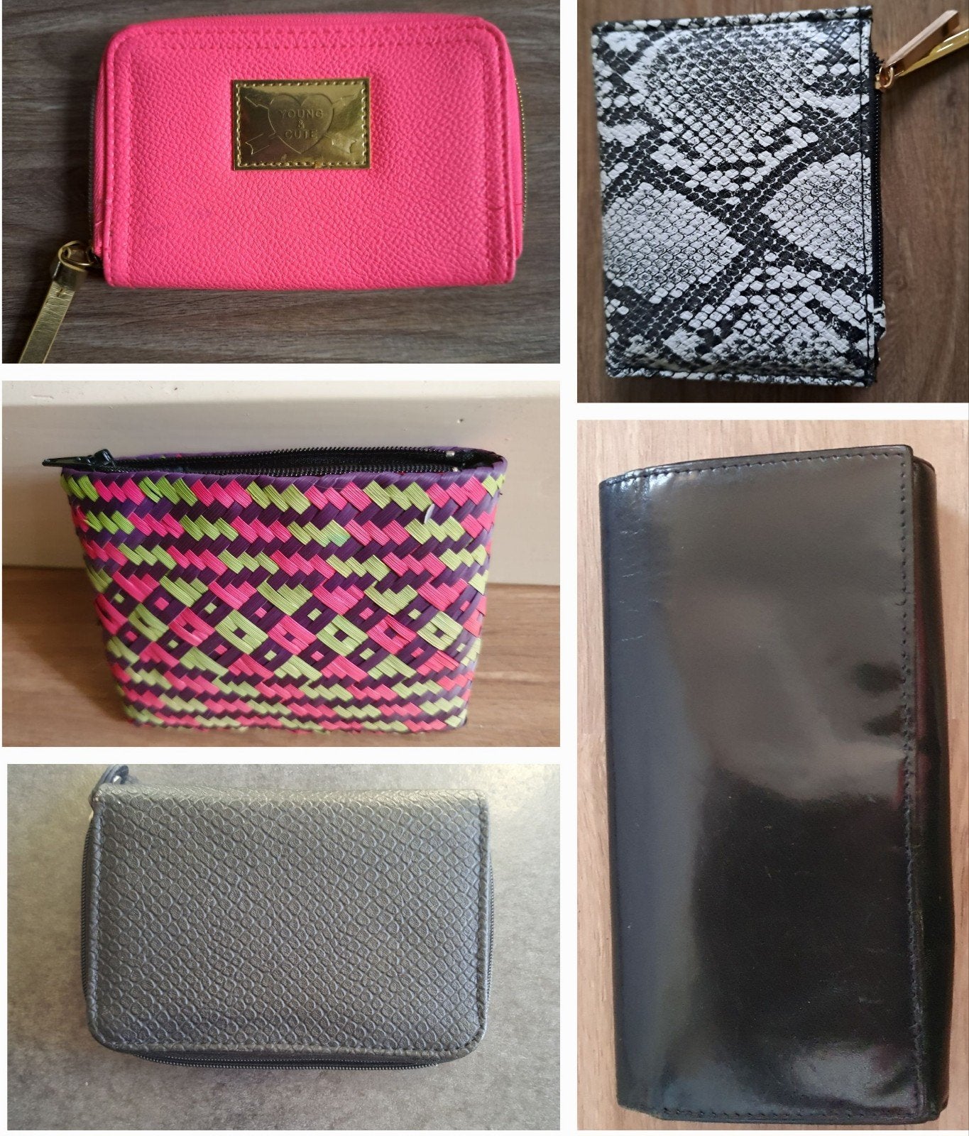 Diverse portemonnees - Verschillende stijlen en kleuren, Ophalen of Verzenden, Zwart