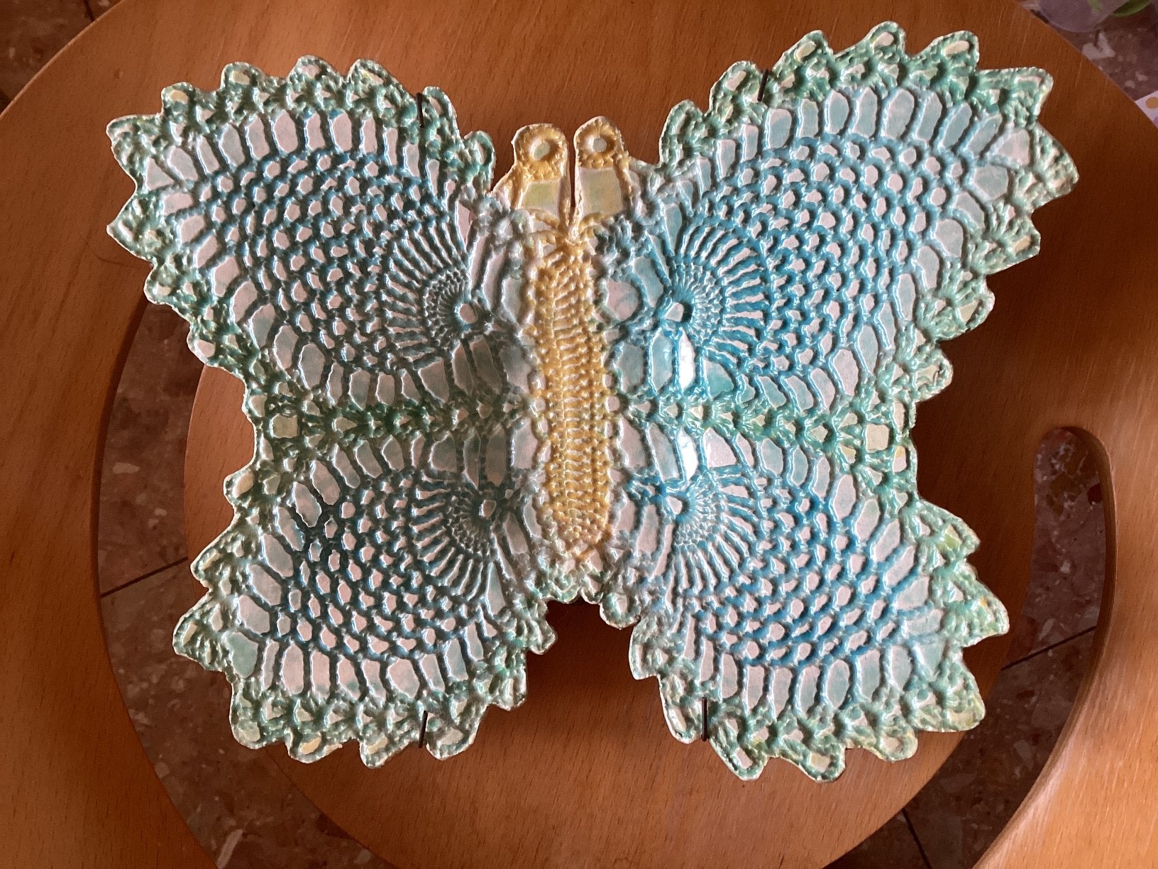 Vlinder keramiek // hoog 20x28 cm, Ophalen of Verzenden