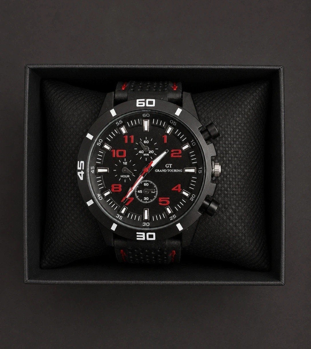 GT Grand Touring Herenhorloge Zwart Rood, Ophalen of Verzenden, Nieuw