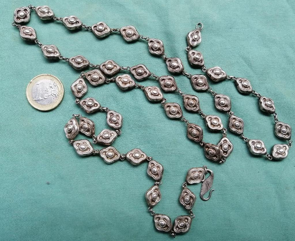Vintage ketting zilver India, Ophalen of Verzenden, Zilver, Ketting
