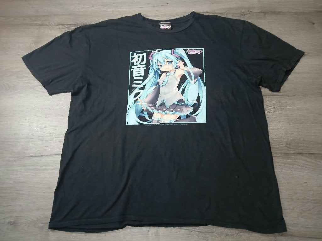 Hatsune Miku Anime T-Shirt, Kleding | Heren, T-shirts, Zwart, Maat 56/58 (XL), Ophalen of Verzenden, Gedragen