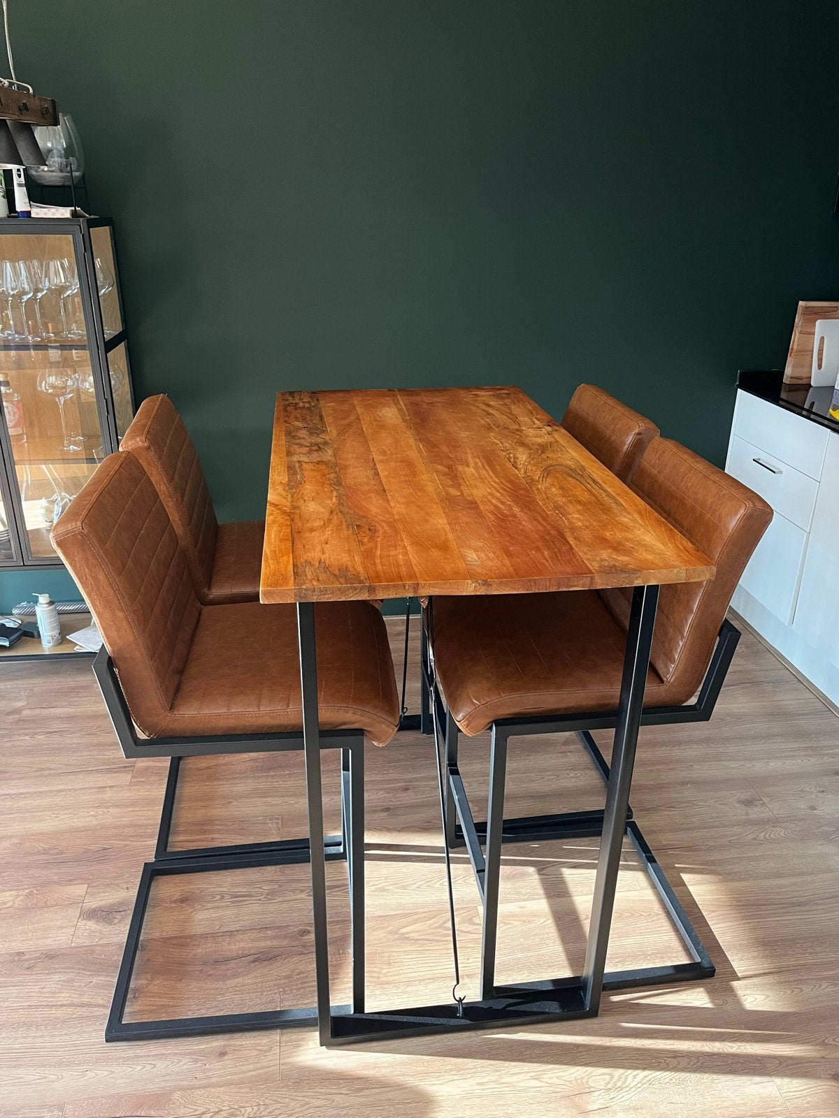 Industriele bartafel, Huis en Inrichting, Tafels | Eettafels, Ophalen, 100 tot 150 cm, 50 tot 100 cm, Zo goed als nieuw