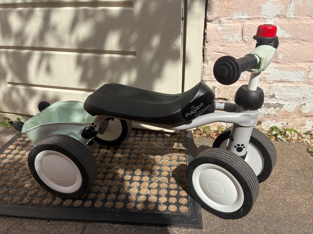 Pukylino loopfietsje met mandje en bel, Ophalen, Gebruikt, Loopfiets