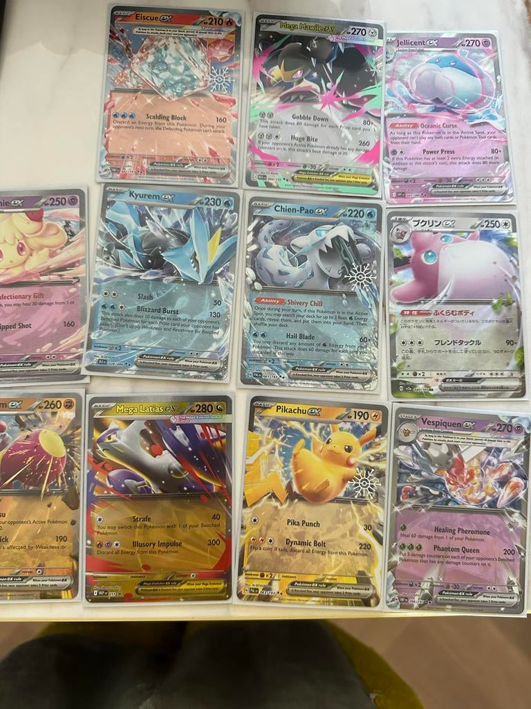 11 Pokémon EX kaarten - Goede staat, Ophalen of Verzenden, Zo goed als nieuw, Meerdere kaarten, Foil