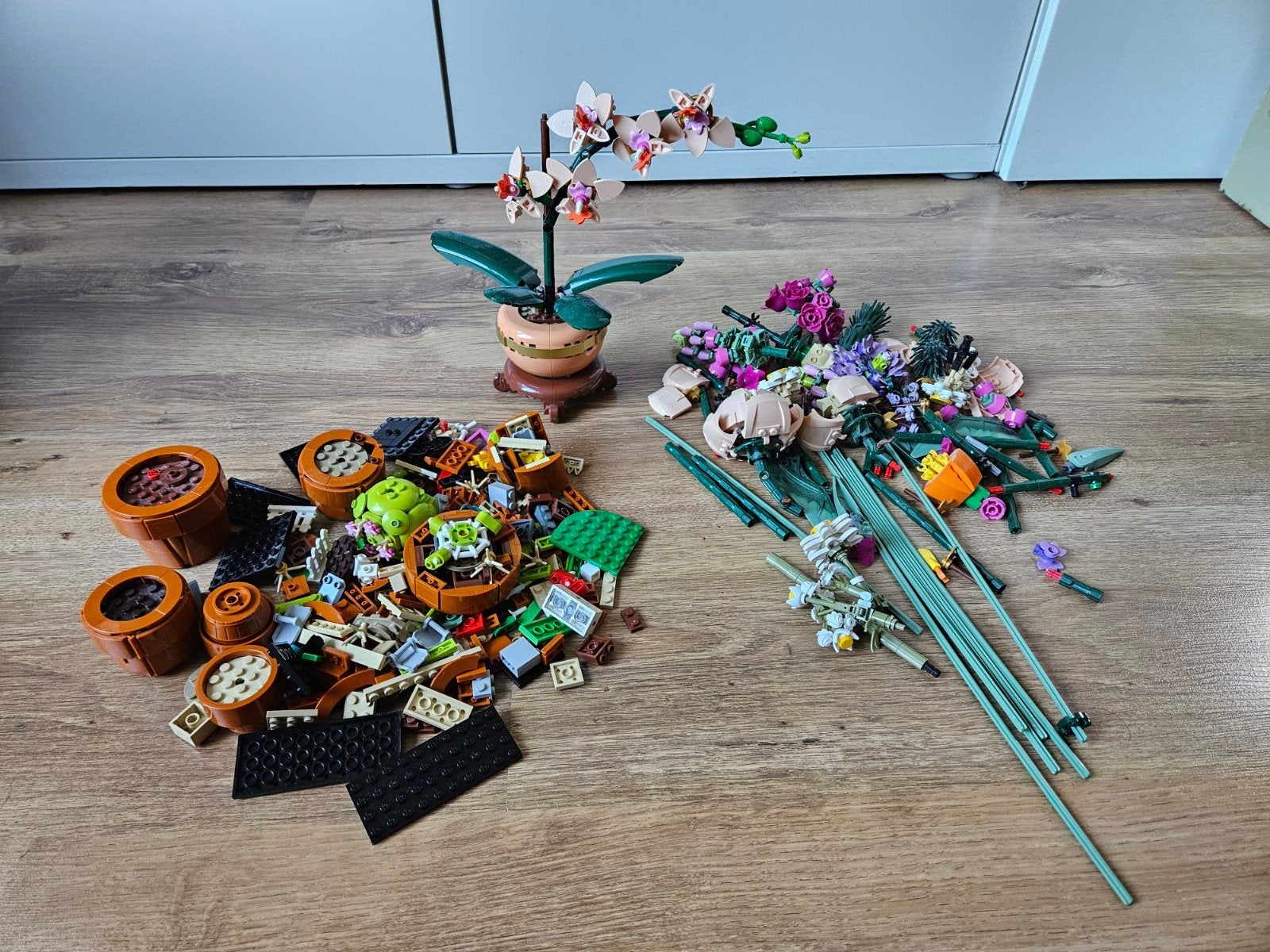 Lego Botanica Bloemen: 10343, 10280 en mini planten, Gebruikt, Overige thema's, Lego, Overige typen