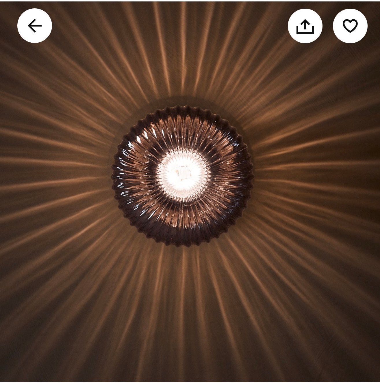 Ikea SOLKLINT wandlamp in messing/ grijs helder glas., Ophalen of Verzenden, Glas