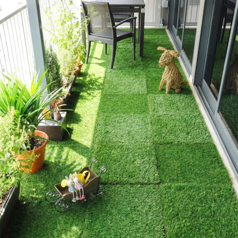 Outsunny Kunstgras Tegels 30x30 cm - 22 Stuks (2m²) NIEUW, Tuin en Terras, Gras en Kunstgras, Kunstgras, Nieuw, A, Minder dan 10 m²