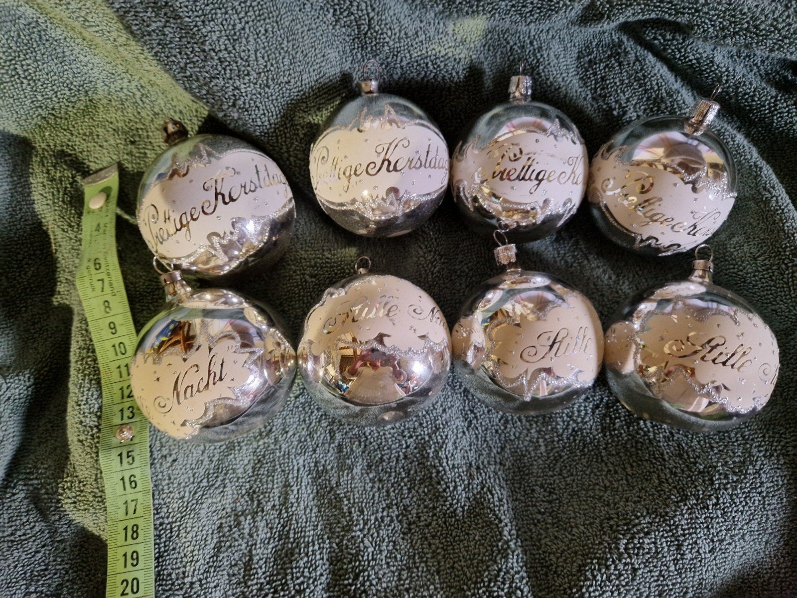 VINTAGE OUDE KERSTBALLEN ZILVER, Diversen, Ophalen of Verzenden
