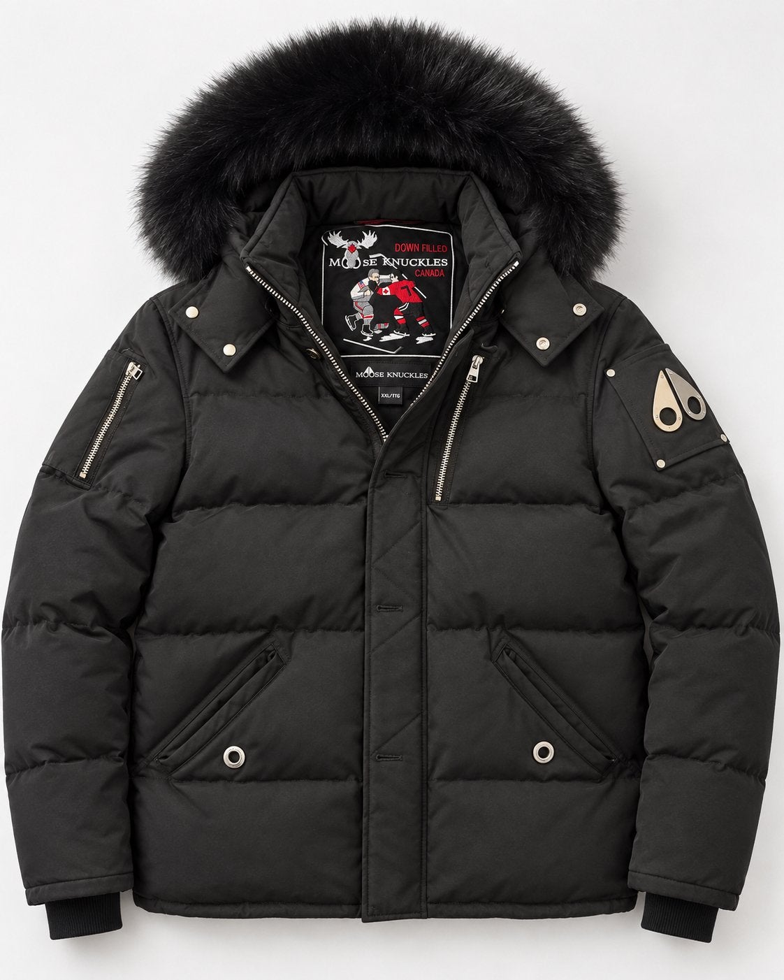 Originele Moose Knuckles Winterjas - Zwart, Warm en Stijlvol, Ophalen of Verzenden, Gedragen, Overige maten, Zwart