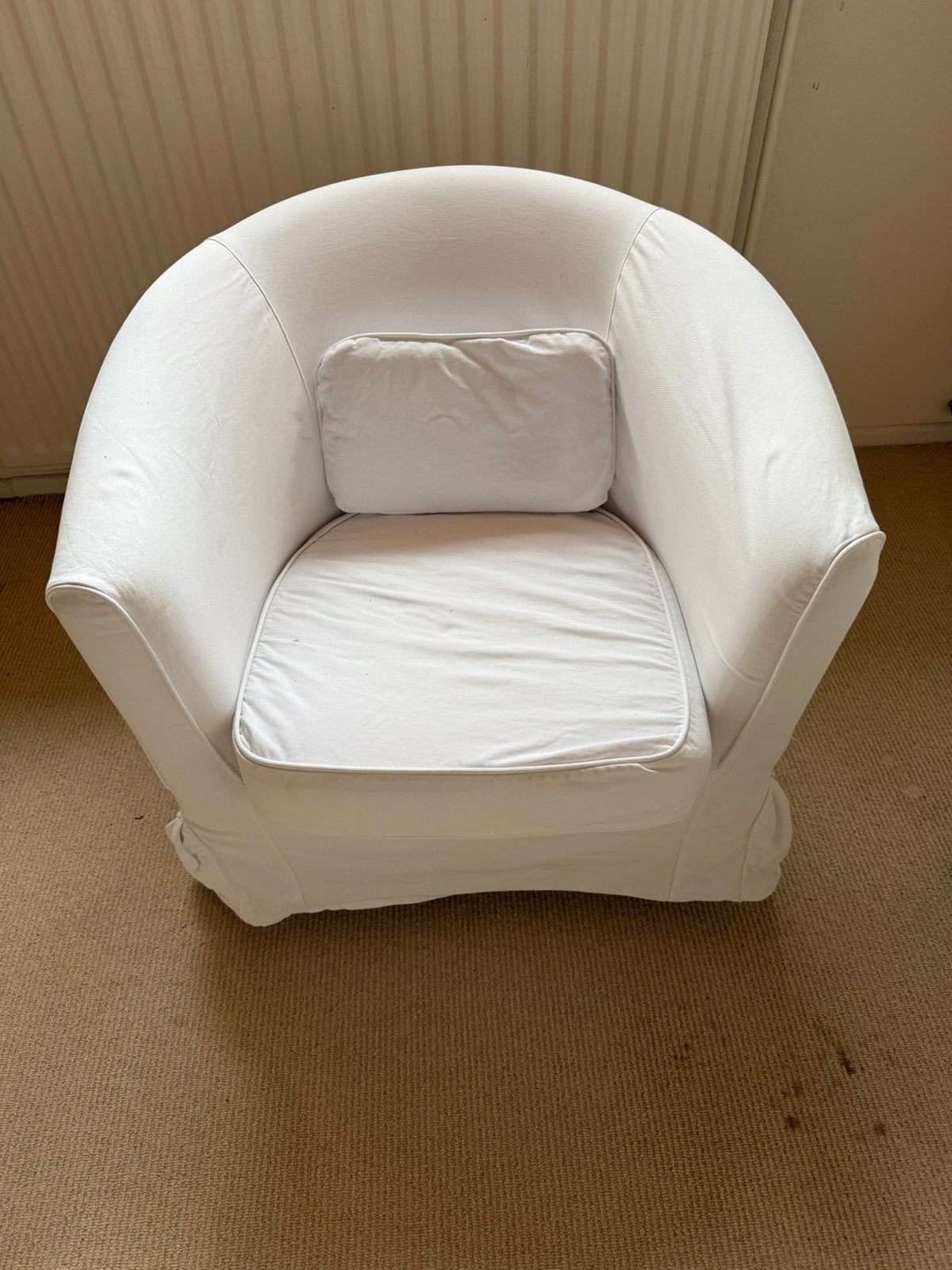Ikea Tullsta stoel wit, Ophalen, Gebruikt, 75 tot 100 cm, Stof