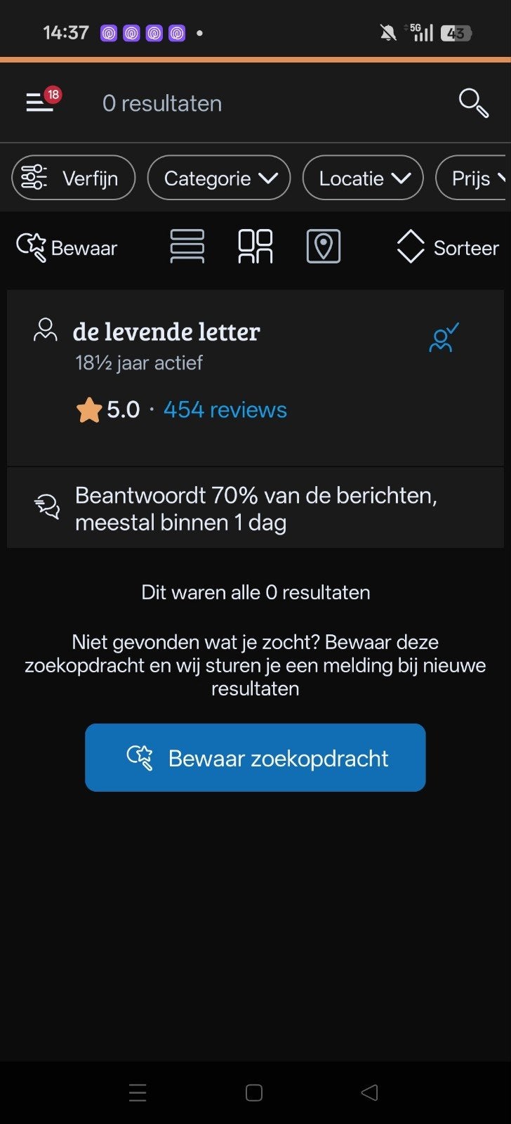 De Levende Letter, verkoper gezocht, Ophalen of Verzenden, Zo goed als nieuw