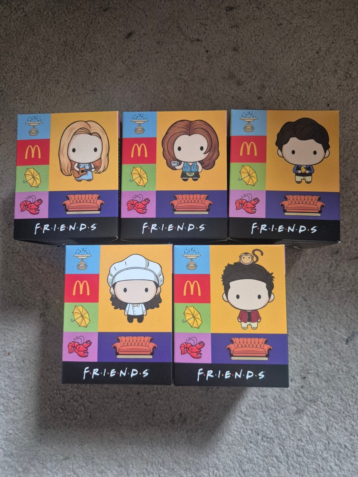 5x friends mcdonalds poppetjes, Ophalen of Verzenden, Zo goed als nieuw